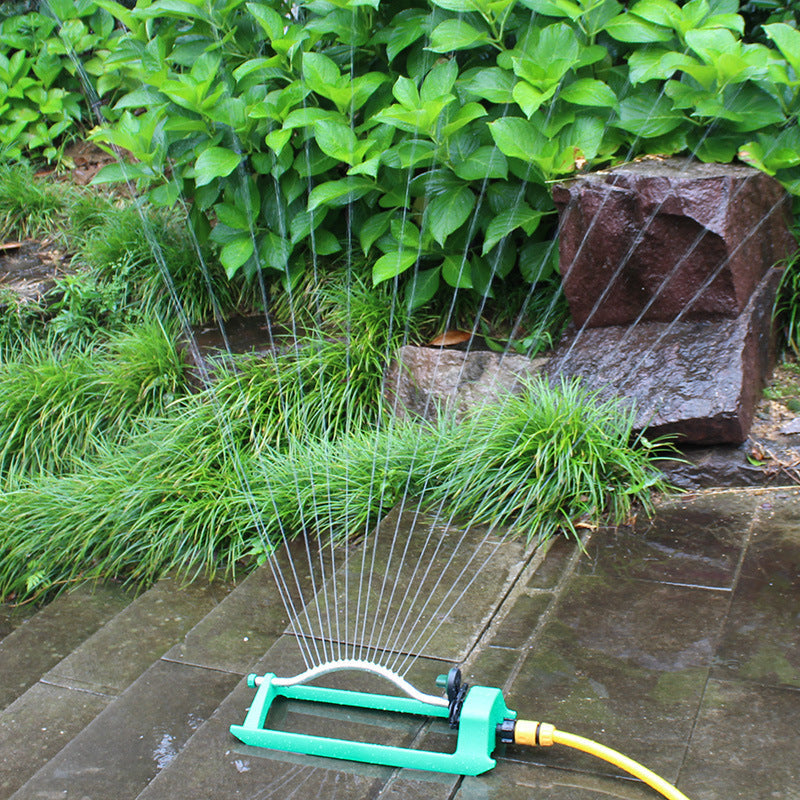 Garden lawn sprinkler setup