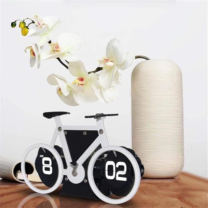 Bicycle Shaped Retro Flip Down Clock