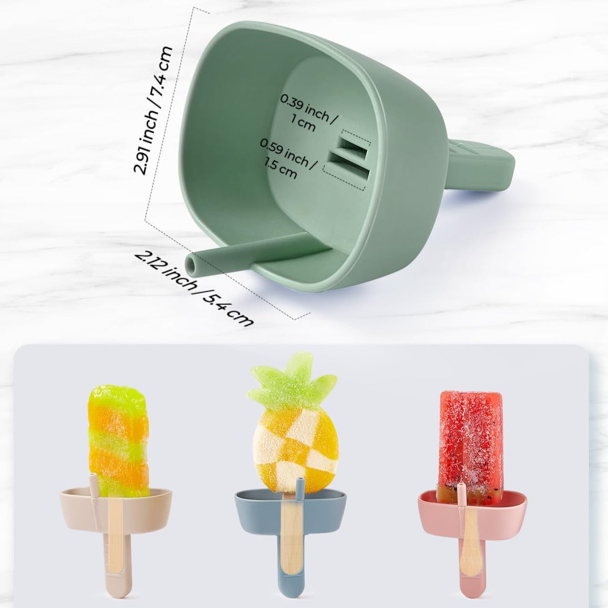 Reusable Mini Scoop Cones & Popsicle Holders