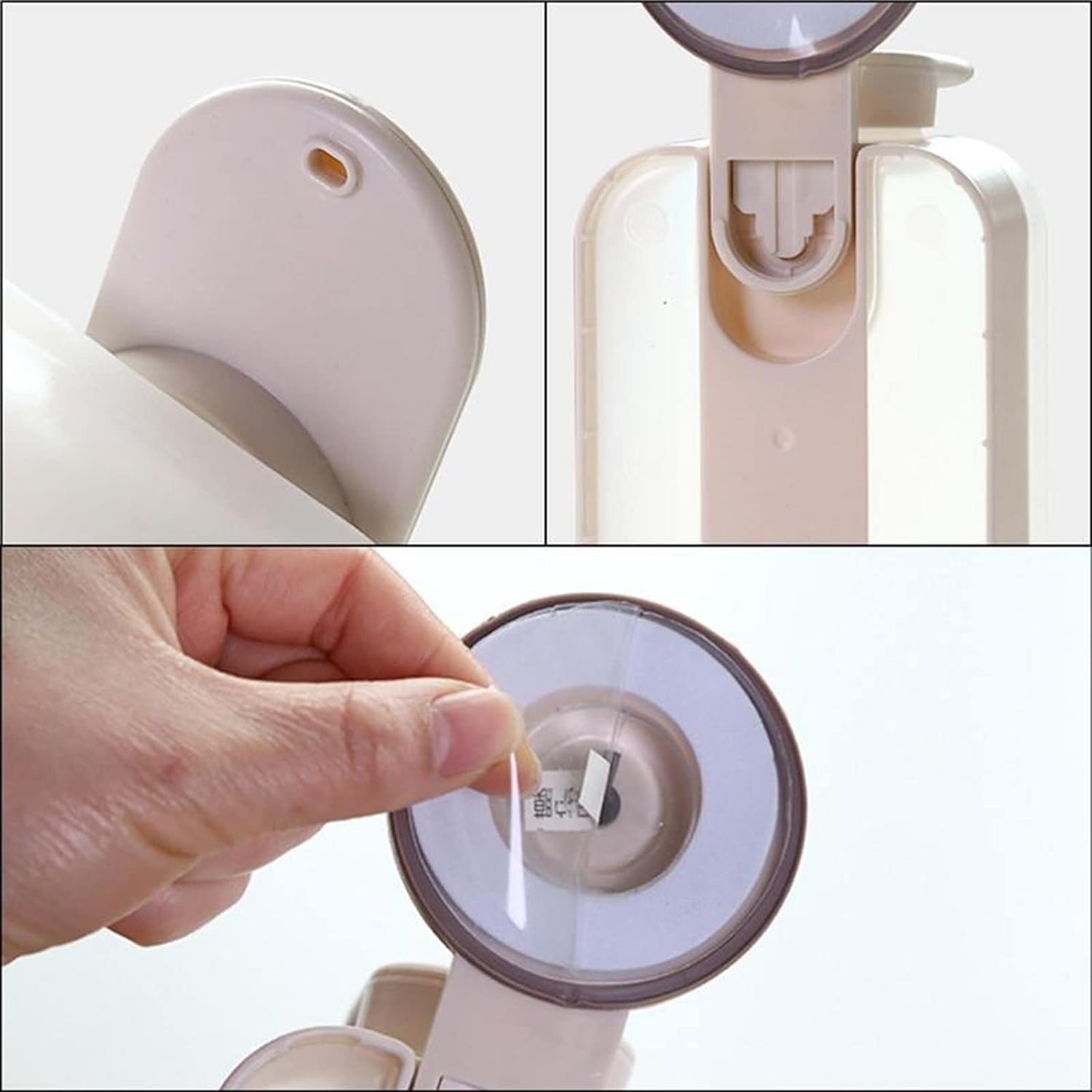 Self-Adhesive Manual Push Liquid Soap Dispenser