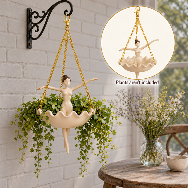 Ballet Dancer Hanging Planter