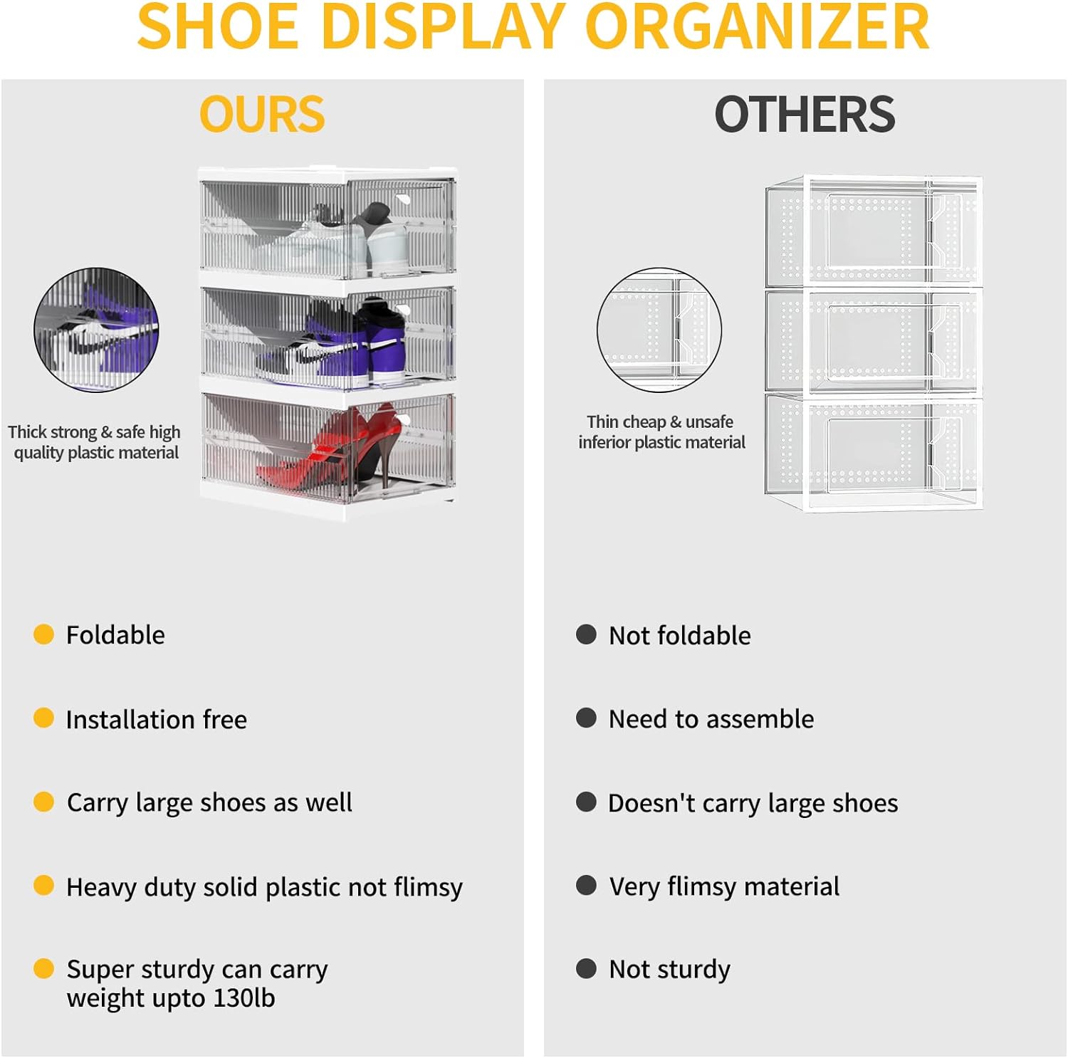 Foldable Shoe Storage Organizer