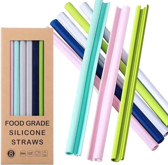 Reusable Silicon Straw (Pack Of 6)