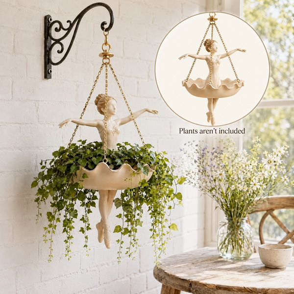 Ballet Dancer Hanging Planter