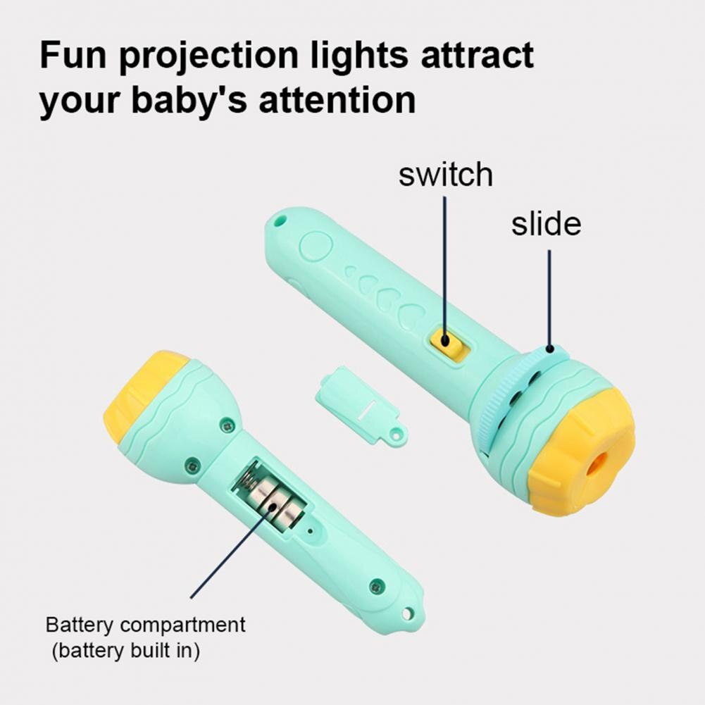Mini Projector Kids Torch ( 6 Free Slides )