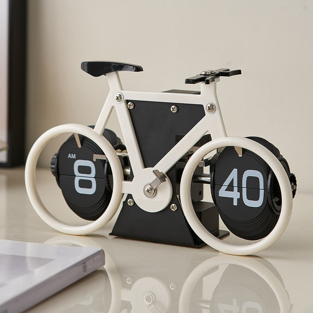 Bicycle Shaped Retro Flip Down Clock