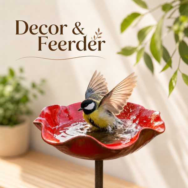 Blooming Flower Bird Feeder & Garden Decor