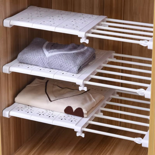 Adjustable Wardrobe Organizer Rack (24 Cm x 80Cm)
