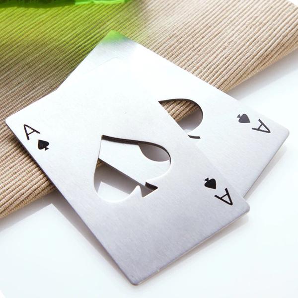 Creative Stainless Steel Poker Card Ace Bottle Opener