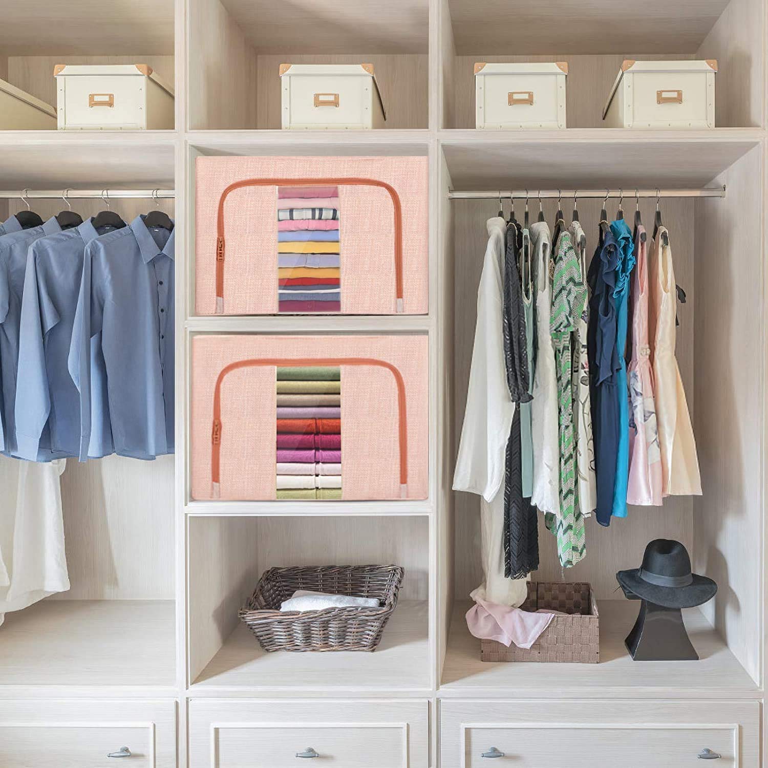 Multi Design Foldable Clothes Storage Box ( 66 Liter )