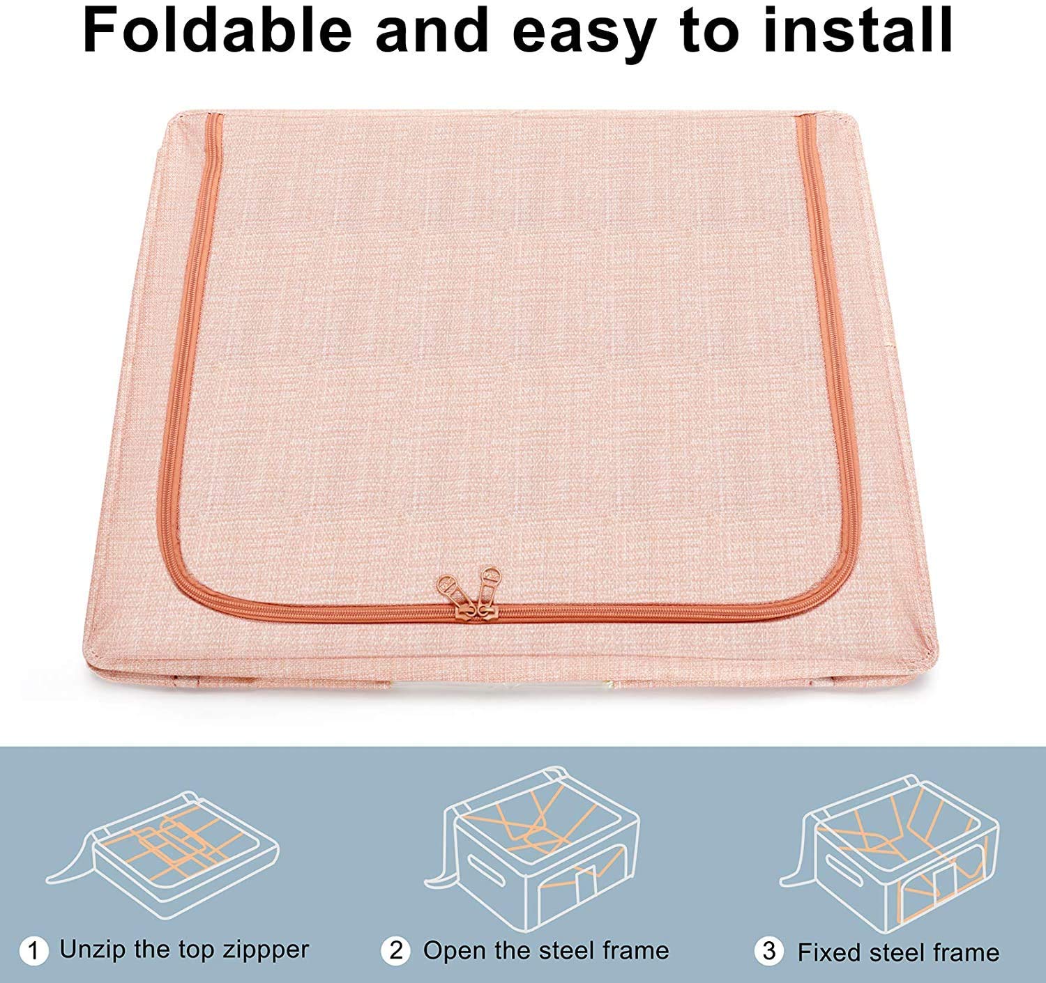 Multi Design Foldable Clothes Storage Box ( 66 Liter )